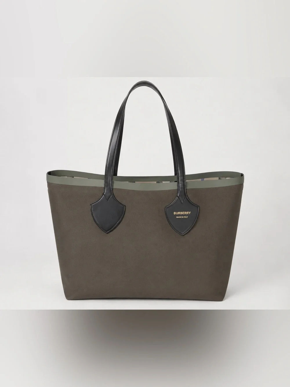 Burberry Reversible Check Canvas Tote Bag